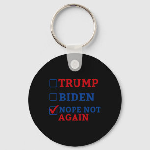 Not Again Vote 2024 Anti Trump Anti Biden Key Ring
