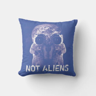 Not Aliens Throw Pillows