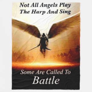 NOT ALL ANGELS PLAY THE HARP FLEECE BLANKET