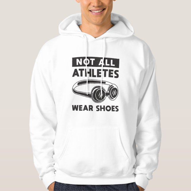 Not All Athletes Wear Shoes Swimming Swimmer Funny Hoodie (Front)
