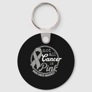 Not All Cancer Is Pink, Brain Cancer Awareness Key Ring
