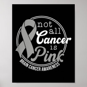 Not All Cancer Is Pink, Brain Cancer Awareness Poster