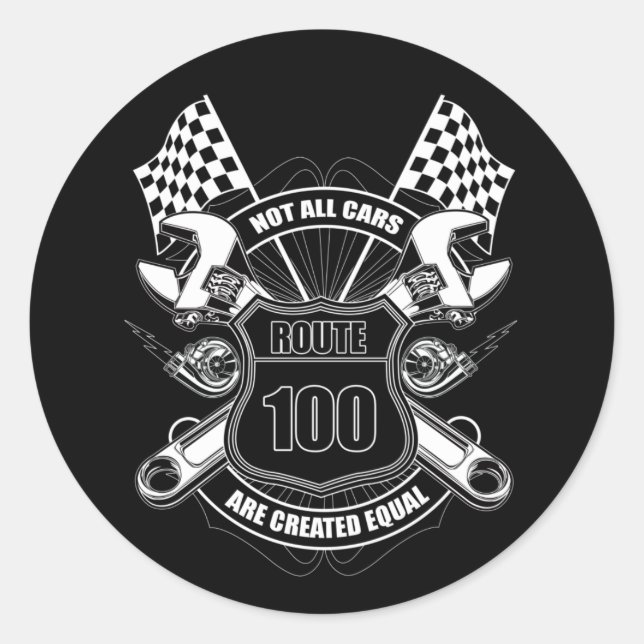 Not All Cars Are Created Equal  Classic Round Sticker (Front)