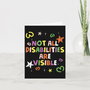 Not All Disabilities Are Visible Handicapped Aware Card
