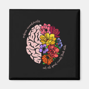 Not All Great Minds Think Alike Flower Autism Awar Magnet