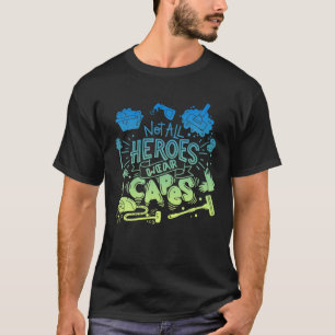 Not All Of Heroes Wear Capes Custodian Squad Clean T-Shirt