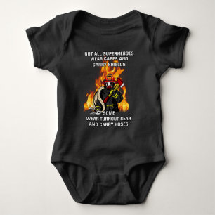 Not All Superheroes...Firefighter Baby Bodysuit