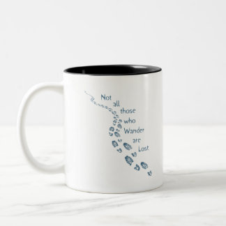 Not all those who Wander are Lost Hiking Footprint Two-Tone Coffee Mug