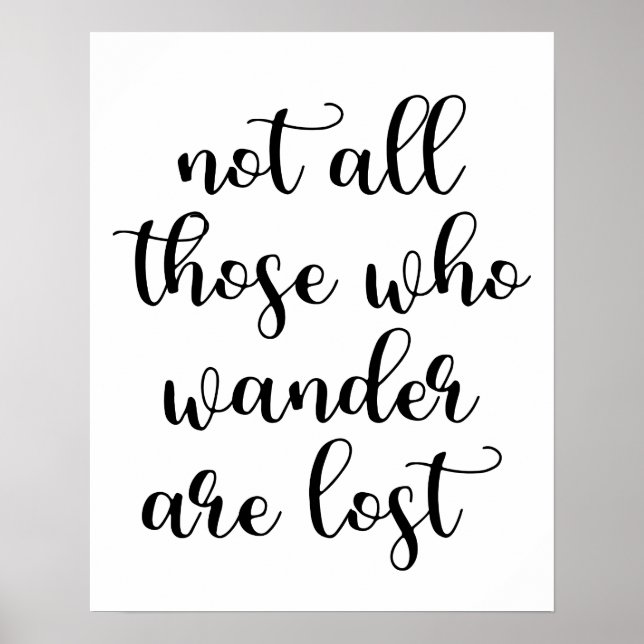 Not All Those Who Wander Are Lost Poster (Front)