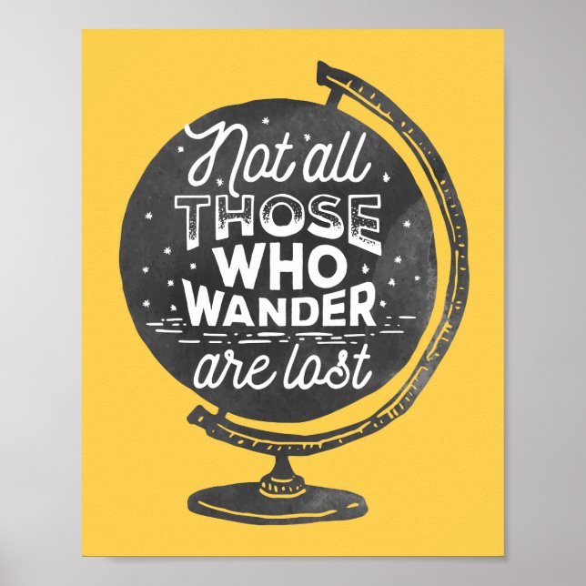 Not All Those Who Wander Are Lost | Retro Travel Poster (Front)