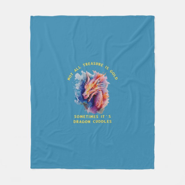 Not All Treasure is Gold Dragon Cuddles Blanket (Front)