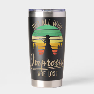 Not All Who Improvise Are Lost Violin Tumbler 