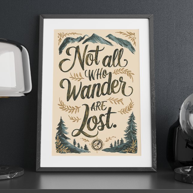 Not All Who Wander Are Lost Adventure Wall Art (Creator Uploaded)