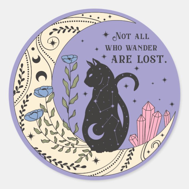 Not All Who Wander Are Lost Classic Round Sticker (Front)