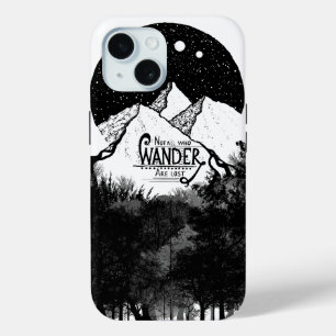 Not all who WANDER are lost illustration quote iPhone 15 Case