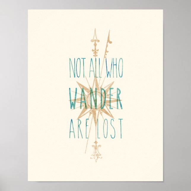 Not All Who Wander Are Lost Inspirational Poster (Front)