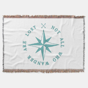 Not All Who Wander Are Lost Throw Blanket