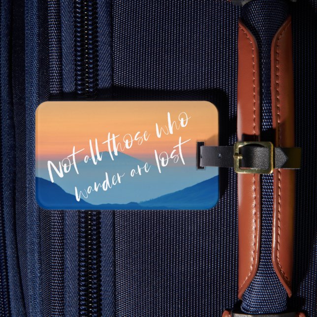 Not All Who Wander are Lost Travel Luggage Luggage Tag (Front Insitu 4)