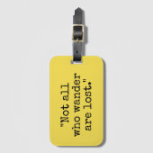 Not all who wander are lost travel luggage tag (Front Vertical)