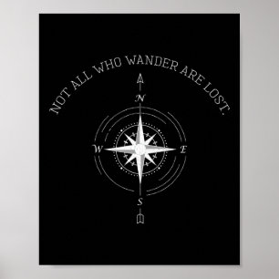 Not All Who Wander Are Lost Travel Poster