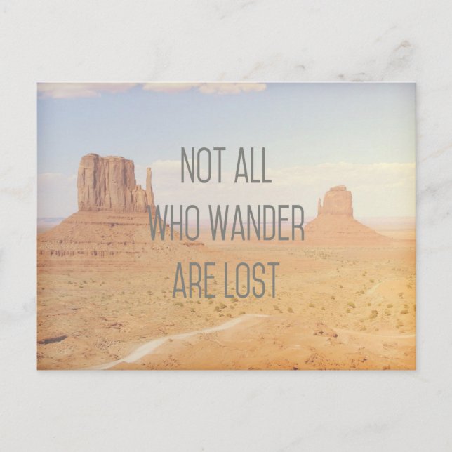Not All Who Wander Postcard (Front)