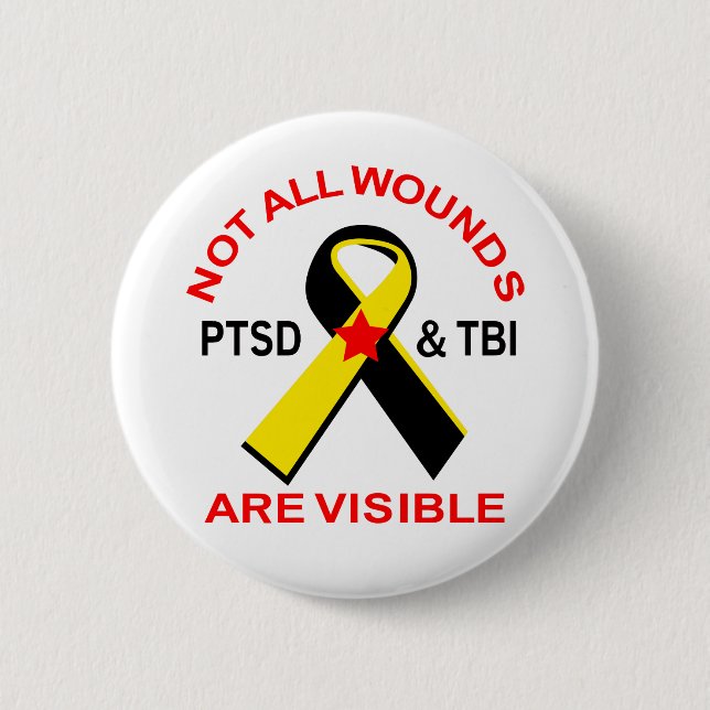 Not All Wounds 6 Cm Round Badge (Front)
