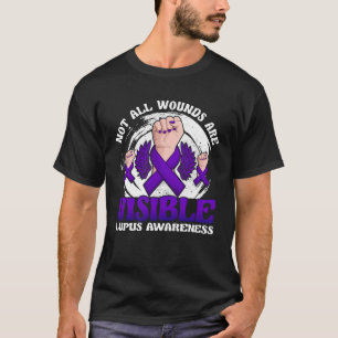 Not All Wounds Are Visible Lupus Warrior Purple Ri T-Shirt