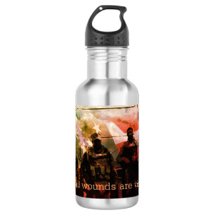 Not All Wounds are Visible PTSD Awareness Bottle
