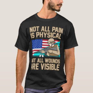 Not All Wounds Are Visible Ptsd Awareness Ribbon G T-Shirt