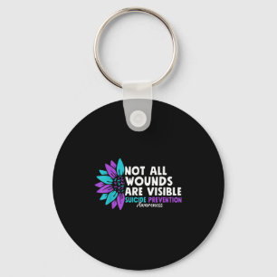 Not All Wounds Are Visible Suicide Awareness Menta Key Ring