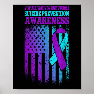Not All Wounds Are Visible Suicide Prevention Poster