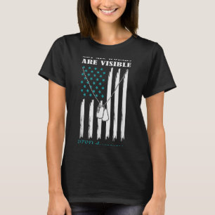 Not All Wounds Are Visible Usa Flag Ptsd Awareness T-Shirt