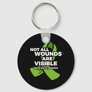 Not All Wounds Visible Mental Health Awareness Psy Key Ring