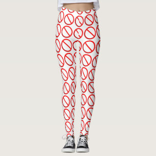 Not Allowed Sign Leggings