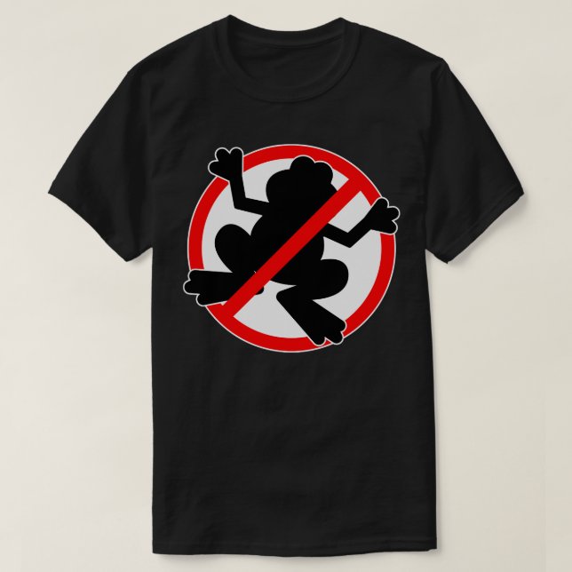 not allowed slimey cute frogs prohibited T-Shirt (Design Front)