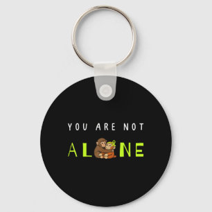 Not Alone Mental Health Awareness Baby Monkey Key Ring