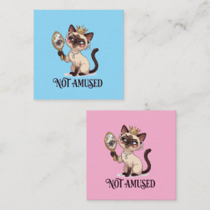 Not Amused Regal Siamese Cat Enclosure Card