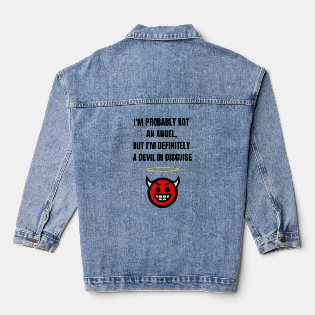 Not an angel denim jacket (Back)
