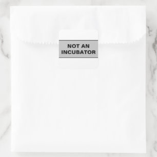Not an incubator women are people square sticker