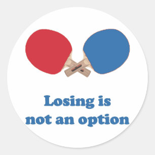 Not an Option Ping Pong Classic Round Sticker