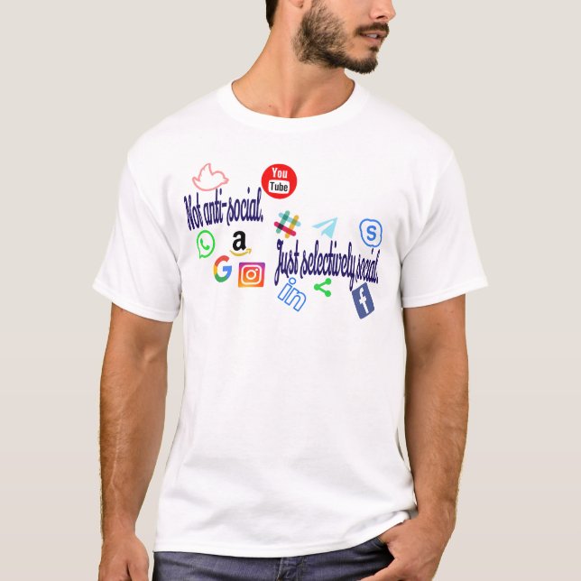 Not Anti Social T-Shirt (Front)