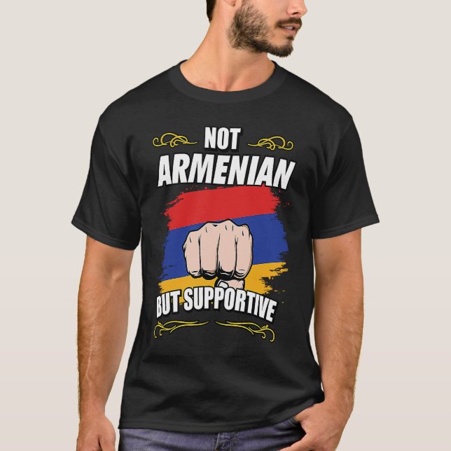 Not Armenian Hay But Supportive Travel Tourist Arm T-Shirt (Front)