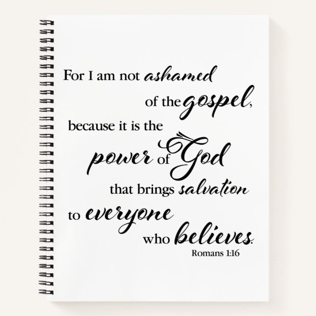 Not ashamed   notebook (Front)