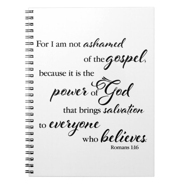 Not ashamed   notebook (Front)