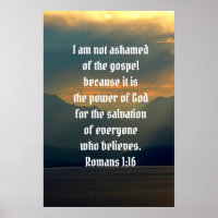 Not Ashamed Of The Gospel Romans 1:16 Bible Verse