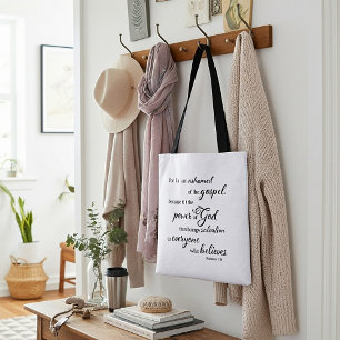 Not ashamed tote bag