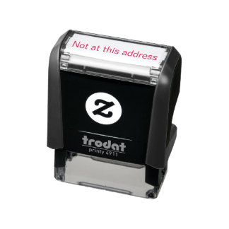 Not at this address self-inking stamp
