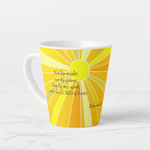Not by Might or Power Sunshine Latte Mug