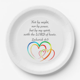 Not by Might - Zechariah 4:6  Paper Plate