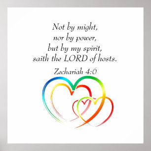 Not by Might - Zechariah 4:6 Poster